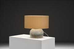 Nis Stougaard Stoneware Rounded Table Lamp by Nis Stougaard Attr Denmark ca 1950s - 4776452