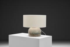 Nis Stougaard Stoneware Rounded Table Lamp by Nis Stougaard Attr Denmark ca 1950s - 4776453
