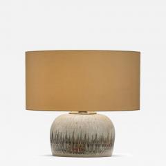Nis Stougaard Stoneware Rounded Table Lamp by Nis Stougaard Attr Denmark ca 1950s - 4779929