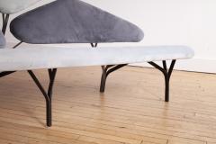 No Duchaufour Lawrance French Steel and Upholstered Borghese Sofa by Noe Duchaufour Lawrence - 4616857