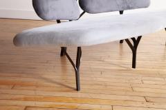 No Duchaufour Lawrance French Steel and Upholstered Borghese Sofa by Noe Duchaufour Lawrence - 4616859