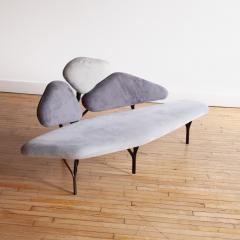 No Duchaufour Lawrance French Steel and Upholstered Borghese Sofa by Noe Duchaufour Lawrence - 4616861