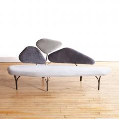 No Duchaufour Lawrance French Steel and Upholstered Borghese Sofa by Noe Duchaufour Lawrence - 4616862