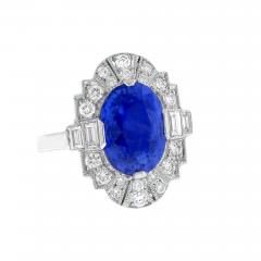 Non Heated Ceylon Sapphire and Diamond Ring - 423635