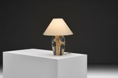 Noomi Backhausen Stoneware Table Lamp with Relief by Noomi Backhausen for S holm Denmark 1960s - 4740062