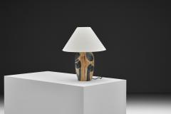 Noomi Backhausen Stoneware Table Lamp with Relief by Noomi Backhausen for S holm Denmark 1960s - 4740064