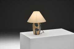 Noomi Backhausen Stoneware Table Lamp with Relief by Noomi Backhausen for S holm Denmark 1960s - 4740065