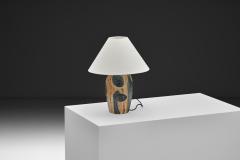 Noomi Backhausen Stoneware Table Lamp with Relief by Noomi Backhausen for S holm Denmark 1960s - 4740066