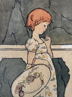 Nora Schnitzler Fairy Tales Girl and the Courteous Gnomes Illustration Original Art - 4472611