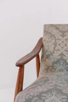 Nordic Armchair in Wood and Damask Fabric - 3628812
