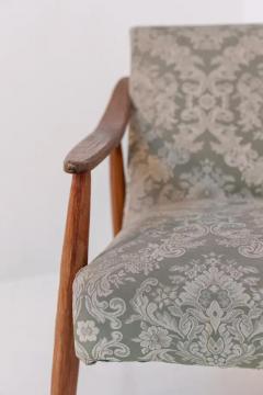 Nordic Armchair in Wood and Damask Fabric - 3628886