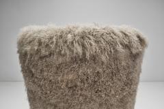 Nordic Modern Lounge Chairs in Mongolian Shearling Finland ca 1950s - 2947637