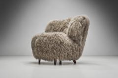 Nordic Modern Lounge Chairs in Mongolian Shearling Finland ca 1950s - 2947639