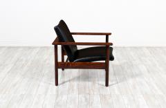 Nordic Modern Sculpted Rosewood Reclining Lounge Chair - 2885479