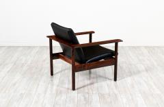 Nordic Modern Sculpted Rosewood Reclining Lounge Chair - 2885480