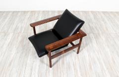 Nordic Modern Sculpted Rosewood Reclining Lounge Chair - 2885489