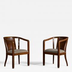 Nordiska Kompaniet Side Chairs with Birch and Fabric Sweden 1919 - 4787056