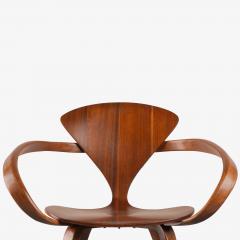 Norman Cherner Early Norman Cherner Dining Arm Chairs in Walnut Set of 4 - 3959982