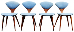 Norman Cherner Norman Cherner Plycraft 1965 Walnut Upholstery Set Four 4 chairs MCM Classic - 2699594