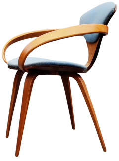 Norman Cherner Norman Cherner Pretzel Armchair for Plycraft Walnut Upholstery 1960s MCM Classic - 2699604