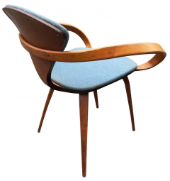 Norman Cherner Norman Cherner Pretzel Armchair for Plycraft Walnut Upholstery 1960s MCM Classic - 2699630