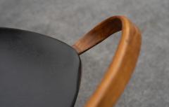 Norman Cherner Professionally Restored Norman Cherner Plycraft Pretzel Walnut Black Armchairs - 4232456