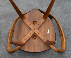 Norman Cherner Professionally Restored Norman Cherner Plycraft Pretzel Walnut Black Armchairs - 4232468