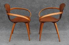 Norman Cherner Professionally Restored Norman Cherner Plycraft Vintage Pretzel Walnut Armchairs - 3387610