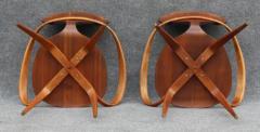Norman Cherner Professionally Restored Norman Cherner Plycraft Vintage Pretzel Walnut Armchairs - 3387655