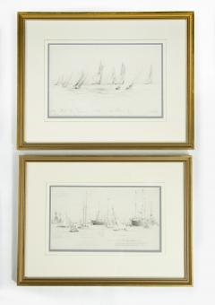 Norman Wilkinson Two Norman Wilkinson drawings of the International Races Cowes 1921 - 3020571