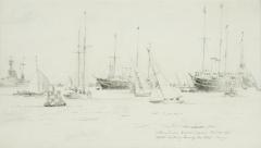 Norman Wilkinson Two Norman Wilkinson drawings of the International Races Cowes 1921 - 3020573