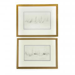 Norman Wilkinson Two Norman Wilkinson drawings of the International Races Cowes 1921 - 3020578