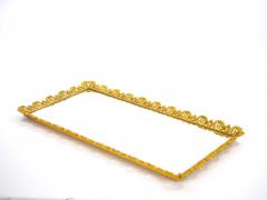North American Gilt Metal and Mirrored Vanity or Serving Tray 1970s - 4823100