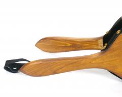 North American Hand Carved Wood Brass Fireplace Bellows - 4553190