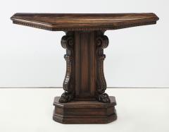 North Italian Baroque Carved Walnut Console Table 17th 18th Century - 4702580