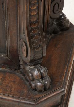 North Italian Baroque Carved Walnut Console Table 17th 18th Century - 4702583