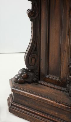 North Italian Baroque Carved Walnut Console Table 17th 18th Century - 4702585