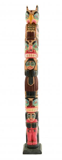 North Western style Carved Totem Pole - 4520130
