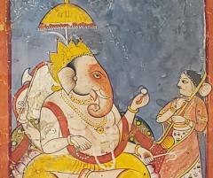 Northern Indian Painting Scene of Lord Ganesh 19th Century - 3243778