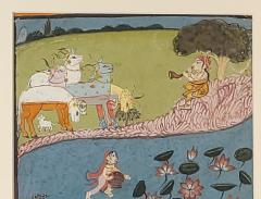 Northern Indian Painting of Krishna in Landscape 19th Century - 3243772