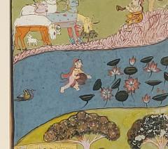 Northern Indian Painting of Krishna in Landscape 19th Century - 3243773