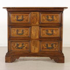 Northern Italian Inlaid Walnut Chest of Drawers 18th Century - 670642