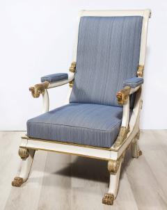 Northern Italian Painted and Parcel Gilt Empire Chaise - 2348191