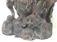 Northern Song Dynasty Wood Sculpture Of A Scholar - 3645137