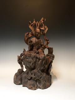 Northern Song Dynasty Wood Sculpture Of A Scholar - 3645140