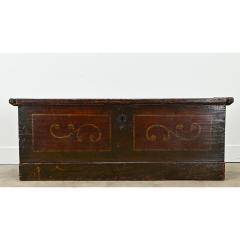 Norwegian 18th Century Pine Painted Coffer - 3696692