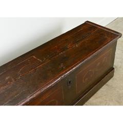 Norwegian 18th Century Pine Painted Coffer - 3696788