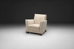 Norwegian Armchair in White Ponyskin Norway 1930s - 4563177