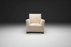 Norwegian Armchair in White Ponyskin Norway 1930s - 4563300