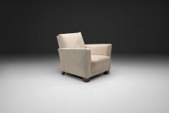 Norwegian Armchair in White Ponyskin Norway 1930s - 4563301